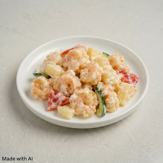 Prawn and Pineapple with Mayonnaise (鳳梨蝦球)